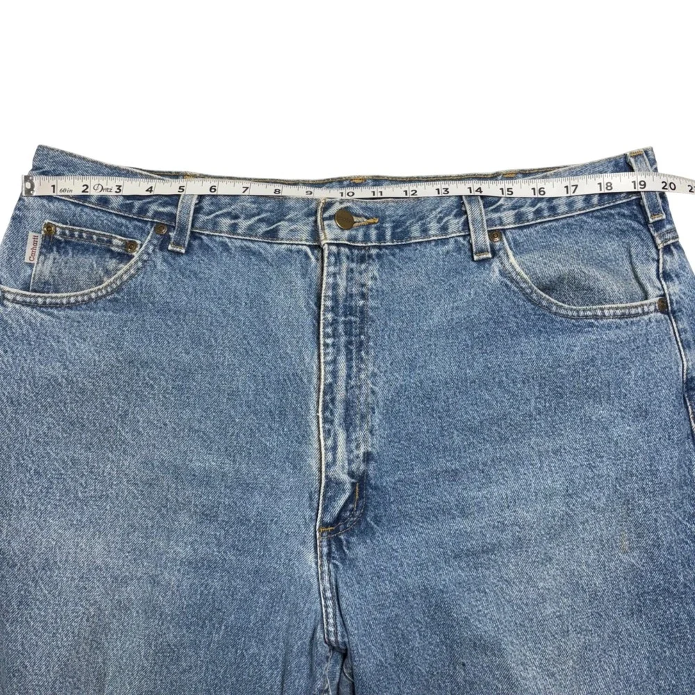 Carhartt Relaxed Fit Straight Leg Denim Jeans Mens 42x34 Blue Workwear Vintage‎